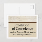 Carte Postale Nous, la Coalition du peuple pour la conscience Id (Devant / Derrière)