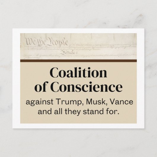 Carte Postale Nous, la Coalition du peuple pour la conscience Id (Devant)