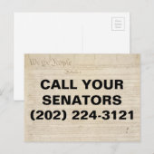 Carte Postale Nous, le peuple, appelons la Constitution de nos s (Devant / Derrière)