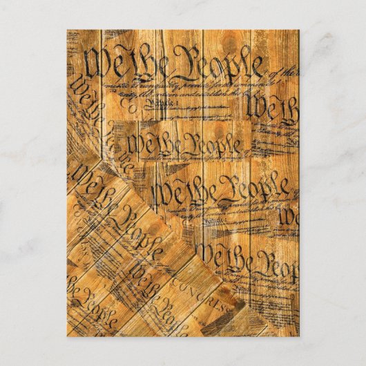 Carte Postale Nous Le Peuple Constitution Américaine (Devant)