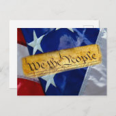 Carte Postale Nous Le Peuple Drapeau Américain (Devant / Derrière)
