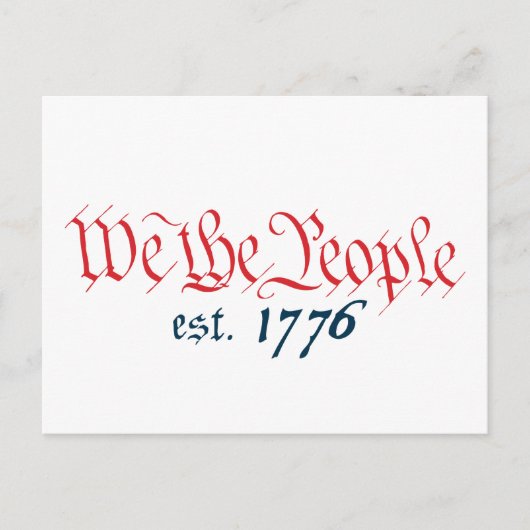 Carte Postale Nous le peuple ét. 1776 (Devant)