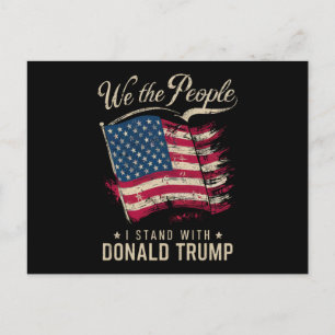 Carte Postale Nous le peuple je suis avec Donald Trump Vintage