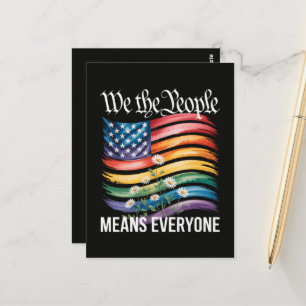 Carte Postale Nous Le Peuple Signifie Tout Le Monde Arc-en-ciel