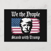 Carte Postale Nous, Le Peuple, Sommes Avec Le Soutien De Donald (Devant)