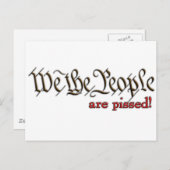Carte Postale Nous, le Peuple... sommes en colère! (Devant / Derrière)