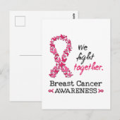 Carte Postale Nous luttons ensemble contre le cancer du sein (Devant / Derrière)