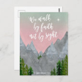Carte Postale nous marchons par la foi et non par la vue scriptu (Devant / Derrière)