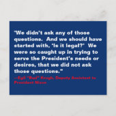 Carte Postale Nous n'avons pas posé ces questions Nixon Trump ré (Devant)