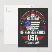 Carte Postale Nous ne oublierons jamais la Journée nationale de  (Devant / Derrière)