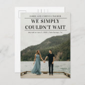 Carte Postale Nous ne pouvions pas attendre le faire-part mariag (Devant / Derrière)