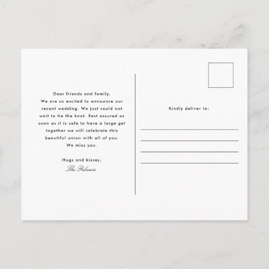 Carte Postale Nous ne pouvions pas attendre le faire-part mariag (Dos)