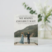 Carte Postale Nous ne pouvions pas attendre le faire-part mariag (Debout devant)