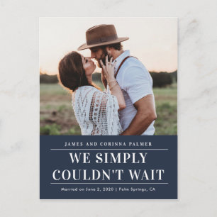 Carte Postale Nous ne pouvions pas attendre le faire-part mariag