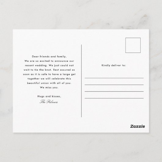 Carte Postale Nous ne pouvions pas attendre le faire-part mariag (Dos)