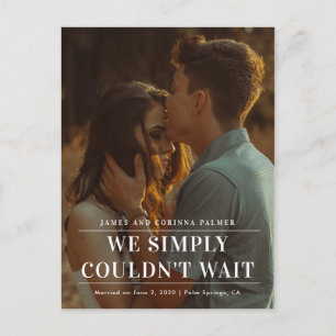 Carte Postale Nous ne pouvions pas attendre le faire-part mariag