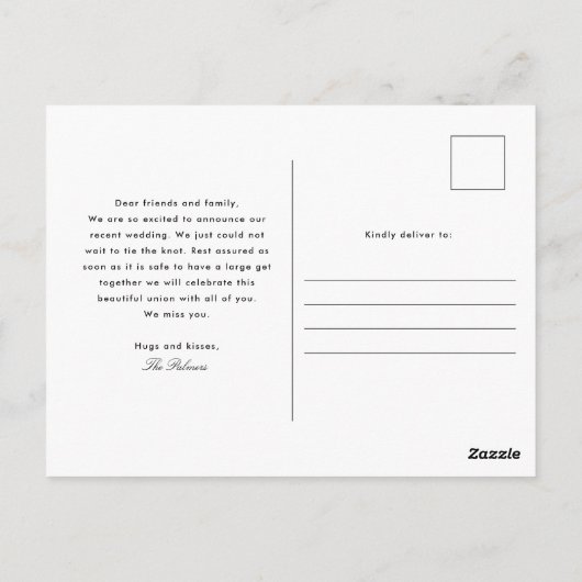 Carte Postale Nous ne pouvions pas attendre le faire-part mariag (Dos)