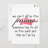 Carte Postale Nous ne pouvons pas tous être la princesse (Devant / Derrière)