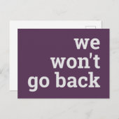 Carte Postale nous ne reviendrons pas (Devant / Derrière)