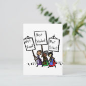 Carte Postale Nous ne sommes pas racistes, violents ou silencieu (Debout devant)