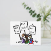 Carte Postale Nous ne sommes pas racistes, violents ou silencieu (Debout devant)