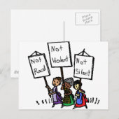 Carte Postale Nous ne sommes pas racistes, violents ou silencieu (Devant / Derrière)