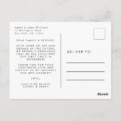 Carte Postale Nous Nous Attendons À Une Faire-part De Grossesse (Dos)