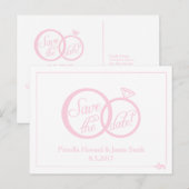 Carte postale 'Nous nous marions' pour annoncer la (Devant / Derrière)