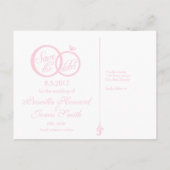 Carte postale 'Nous nous marions' pour annoncer la (Dos)