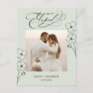 Carte Postale Nous nous sommes enfuis Calligraphie Photo Annonce