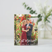 Carte Postale Nous Nous Sommes Mariés Couple Photo Script (Debout devant)