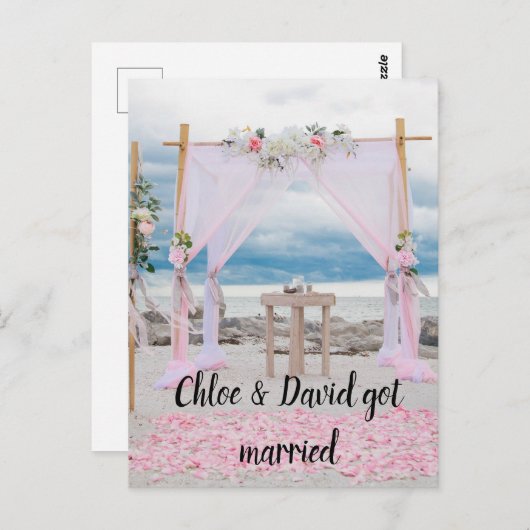 Carte Postale Nous nous sommes mariés ! Faire-part du mariage Ca (Devant / Derrière)