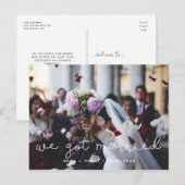Carte Postale Nous nous sommes mariés Photo de mariage avec un s (Devant / Derrière)