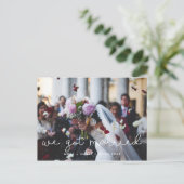 Carte Postale Nous nous sommes mariés Photo de mariage avec un s (Debout devant)