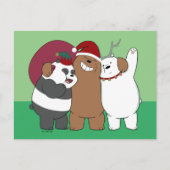 Carte Postale Nous Ours Nus - Bonnes Fêtes (Devant)