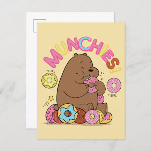 Carte Postale Nous Ours Nus - Grizz Donut Munchies!