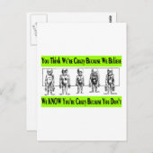 Carte Postale Nous pensons (Devant / Derrière)