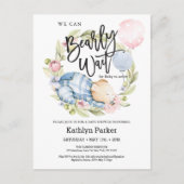 Carte Postale Nous pouvons à peine attendre Garçon Ourson en pel (Devant)