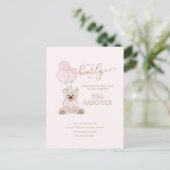 Carte Postale Nous Pouvons Bearly Teddy Bear Baby shower Budget (Debout devant)