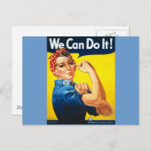 Carte Postale Nous Pouvons Le Faire ! Rosie la riveteuse (Devant / Derrière)