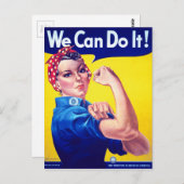 Carte Postale Nous pouvons le faire Rosie le Riveter (Devant / Derrière)
