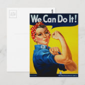 Carte Postale Nous pouvons le faire Rosie le Riveter (Devant / Derrière)