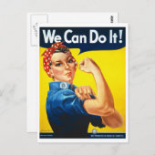 Carte Postale Nous pouvons le faire Rosie le Riveter la Seconde  (Devant / Derrière)