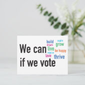 Carte Postale Nous pouvons le faire si nous votons... (Debout devant)
