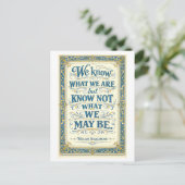 Carte Postale « Nous savons ce que nous sommes » Shakespeare (Debout devant)