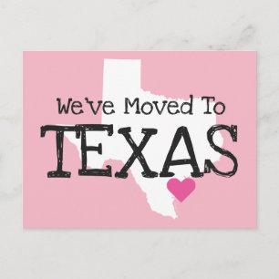 Carte Postale Nous sommes allés au Texas Pink Heart