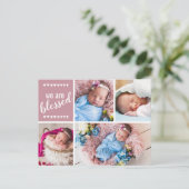 Carte Postale Nous Sommes Bénis | FAIRE-PART DE NAISSANCE | MERC (Debout devant)