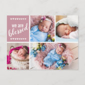 Carte Postale Nous Sommes Bénis | FAIRE-PART DE NAISSANCE | MERC (Devant)