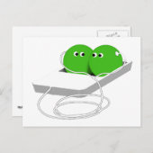 Carte Postale Nous Sommes Comme Deux Pois Dans Un Pois (Devant / Derrière)