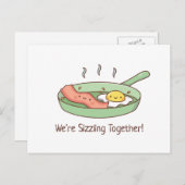 Carte Postale Nous sommes de taille ensemble, Bacon mignon et Oe (Devant / Derrière)